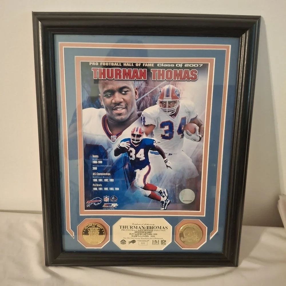 Framed Thurman Thomas 2007 Hall of Fame Framed Picture